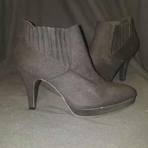 Dexflex Comfort Black Faux Suede Women's High Heel